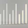 Modern floor lamp light stick combination 3d model