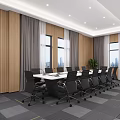 Modern Monitoring Room with Large Digital Screen Multiple Monitors Data Charts and Ergonomic Workstations