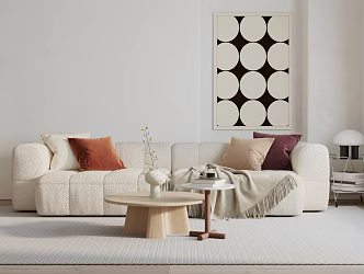 Modern double sofa 3d model