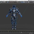 Game Movie Character With Detailed Metallic Armored Suit And Futuristic Design