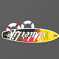 surfboard sea surfboard sports equipment sports equipment surfing equipment 3d model