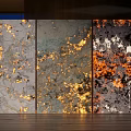 Modern Wall Panels With Textures And Lighting Effects