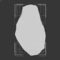 Game Movie Character Sculpture Head Featuring Hooded Stone Texture And Calm Facial Expression