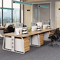 Modern public office area Simple public office area 3d model