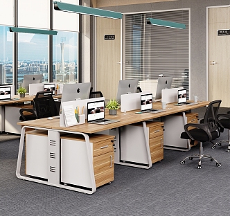 Modern public office area Simple public office area 3d model