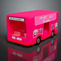 Pink Sweet Mini Bus Shaped Food Truck For Happy Chili Birthday Celebration