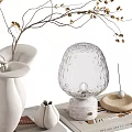 Decorative Ornament Set For Modern Home Decor With White Ceramic Vase Glass Ornament And Branches