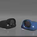 Modern Projection Monitoring Devices With Black And Blue Compact Sleek Design