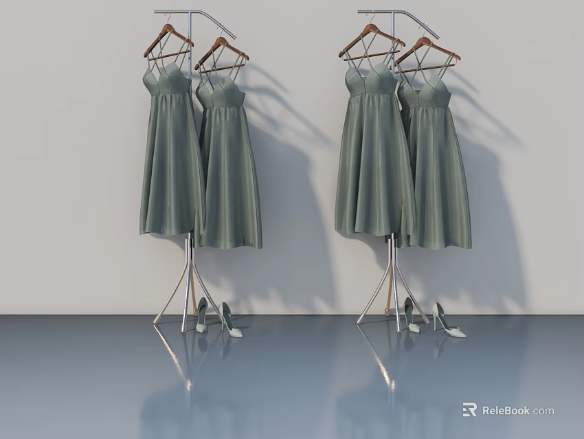 Modern Open Kitchen Featuring Stylish Swing Door with Contemporary Design 3d model