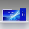 Commercial Equipment for 2023 Conference Sign in Desk with Blue Booth Design
