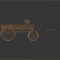 Classic Vintage Wooden Wagon Design With Rustic Wheels And Handcrafted Details