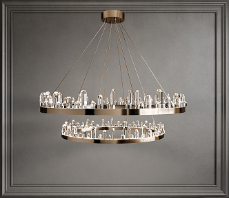 Light Luxury Chandelier 3d model