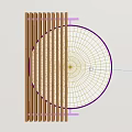 Modern Minimalist Wall Decor With Round Mirror And Vertical Wooden Slats