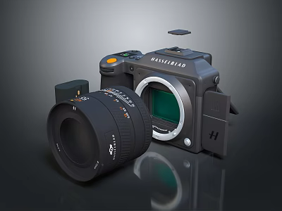 Phase One Professional Digital Camera With Detachable Lens And Display Screen 3d model