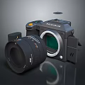 Phase One Professional Digital Camera With Detachable Lens And Display Screen 3d model