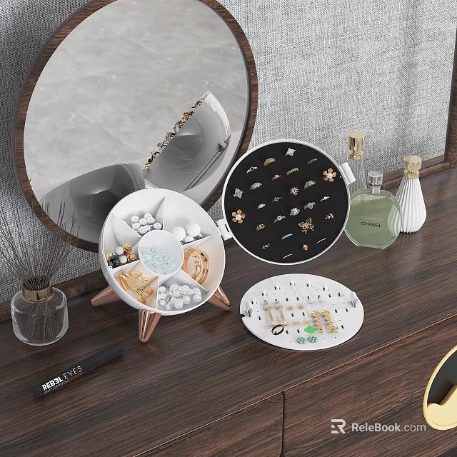 Modern Ceramic Tableware Set With White Black Bowls Plates Spoons And Storage Case 3d model 