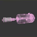 Industrial Electric Motor Featuring Metal Casing Rotating Shaft And Connector