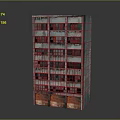 Multi Storey Aged Building Featuring Gray Facade Red Brick Base And Rows Of Windows