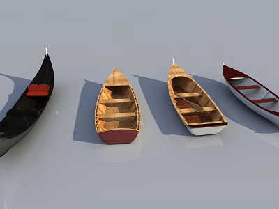 Modern Wooden Boat 3d model Modern Wooden Boat 3d model
