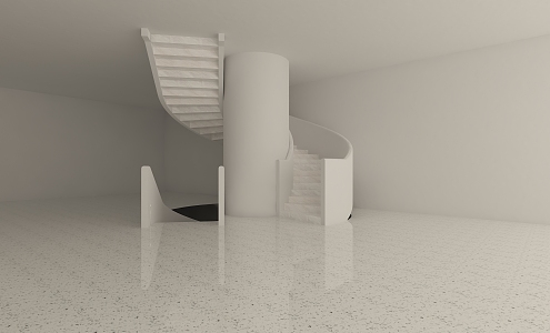 modern revolving staircase 3d model