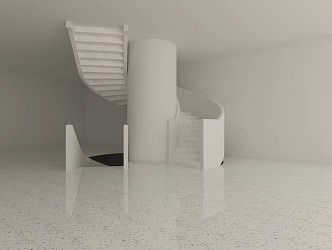 modern revolving staircase 3d model
