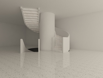 modern revolving staircase 3d model