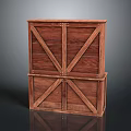 Rustic Wooden Crates Stacked For Home Storage And Decorative Use 3d model