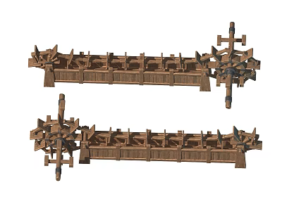 Heavy Duty Agricultural Tillage Equipment With Metal Frame And Multiple Tines 3d model