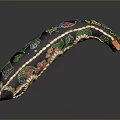 Black Hair Accessory Adorned With Colorful Floral Decorations And Intricate Details