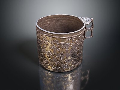 Vintage Water Cup Silver Water Cup Silver Cup Antique Cup Antique Water Cup 3d model