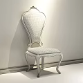 Ornate Red Patterned Dining Chair With Black Gold Frame Against Maroon Wall