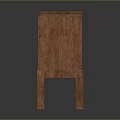 Vintage Wooden Cabinet With Intricate Carved Doors And Elegant Curved Legs