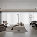 Modern Minimalist Open Plan Living And Dining Room With Elegant Neutral Tone Home Interior Design