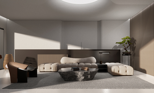 Modern Living Room Residential Living Room 3d model