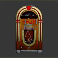 Vintage Jukebox With Neon Lights And Retro Style 3d model