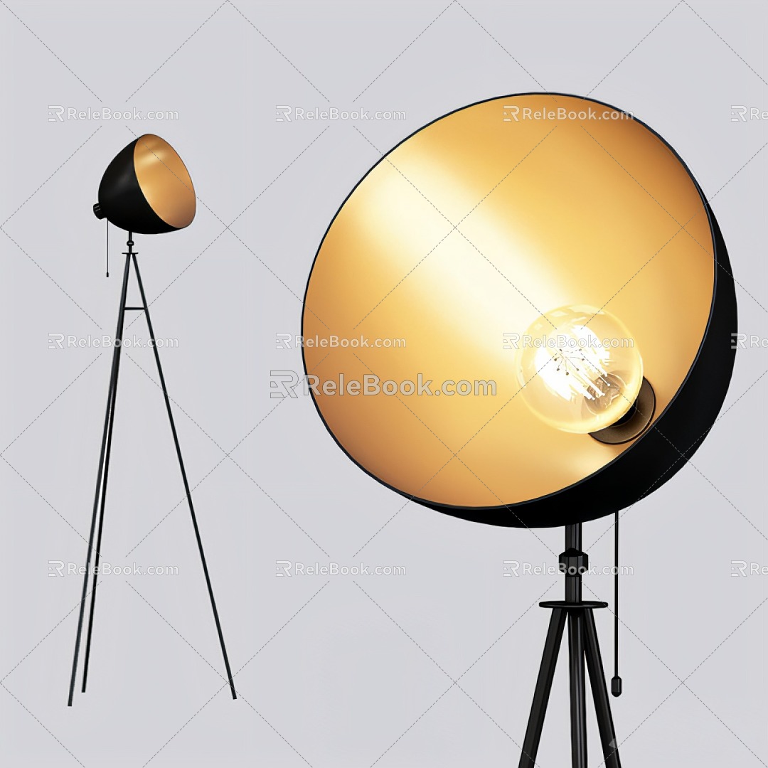 Industrial Floor Lamp Lamps 3d model