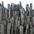 Stone Wood Decorative Columns And Blocks With Natural Textured Surfaces