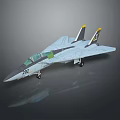 Detailed Gray Fighter Jet Model With Yellow Tail Fins And Number 202