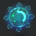 holographic earth holographic projection technology earth science and technology sphere science fiction 3d model