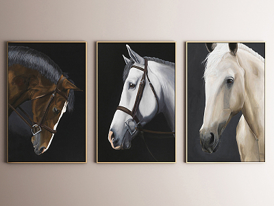 Modern Animal Painting Decorative Painting 3d model