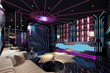 Modern KTV Hall Bar 3d model