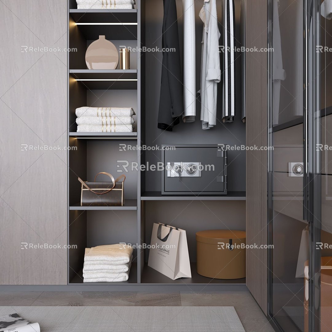 Home cloakroom storage wardrobe, etc. 3d model