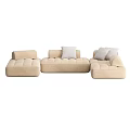 Modern Multiplayer Corner Sofa Collection 3d model