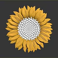 Sunflower Shaped Home Decor With Golden Petals And Silver Center