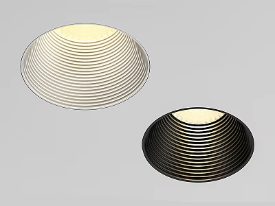 Downlights Spotlights White And Black Striped Design For Home Interior Lighting Decoration 3d model