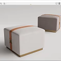 Modern Sofa Stool Low Stool Low Stamp 3d model