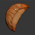 Delicious Baked Crescent Shaped Golden Brown Stuffed Pastry With Flaky Texture