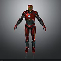 Iron Man 3D Model With Red And Gold Armor Detailed Mechanical Design