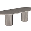 Modern Minimalist Dining Tables With Round And Oval Shapes And Fluted Column Legs