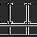 Decorative Lines With Ornamental Corner Patterns Forming Rectangular Frames For Design Elements